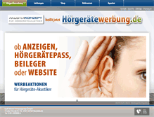 Tablet Screenshot of hoergeraetewerbung.de